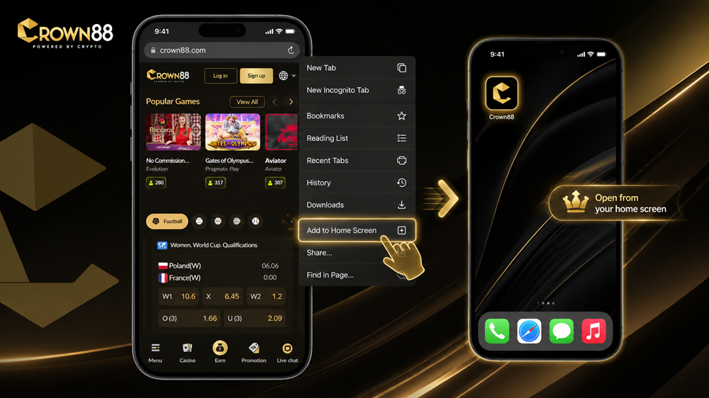 add to home screen our site