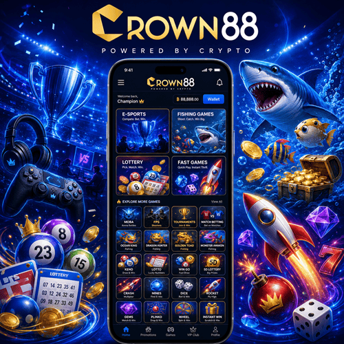 crown88 online fishing games, e-sports, lottery, and fast games