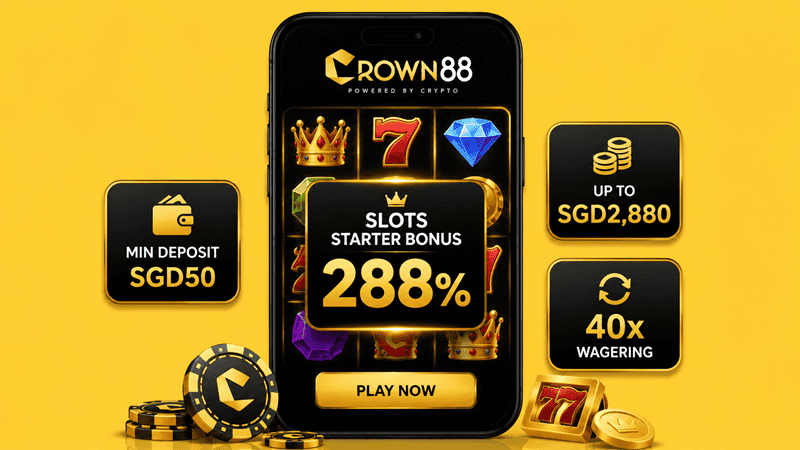 Crown88 slots starter bonus