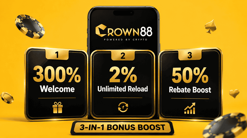 Crown88 3-in-1 bonus boost