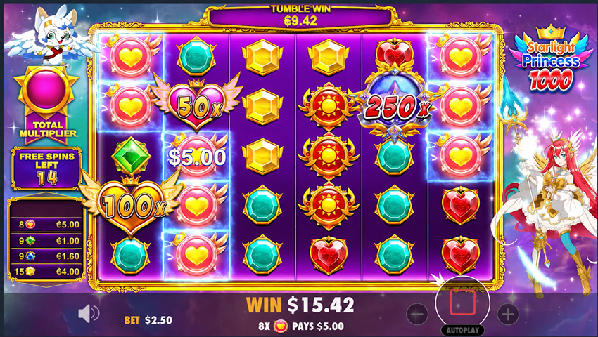 starlight princess max win screenshot