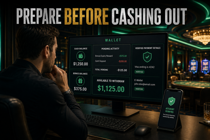 Online casino withdrawal wallet balance check