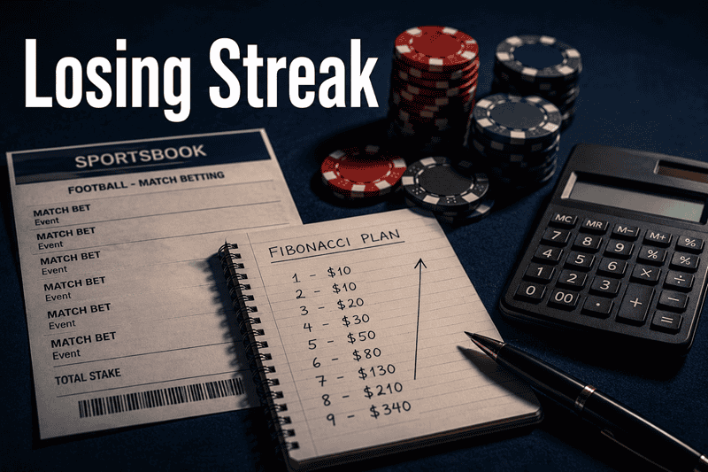 sports bet losing streak with fibonacci